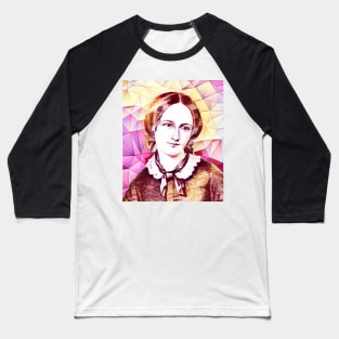 Emily Bronte Pink Portrait | Emily Bronte Artwork 13 Baseball T-Shirt